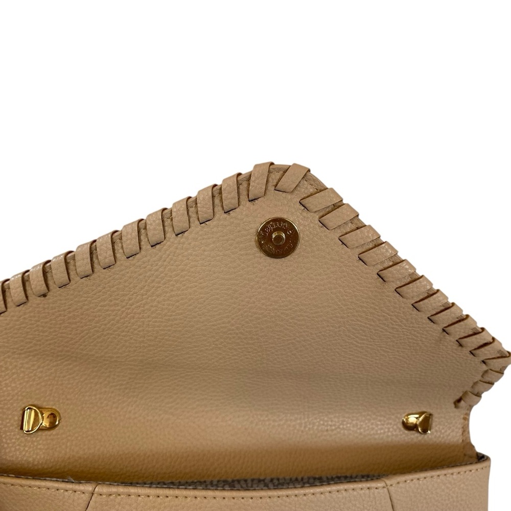 Moda Luxe  Maggie Vegan Leather Clutch Tassel Cream Western Desert Boho handbag - Picture 8 of 11